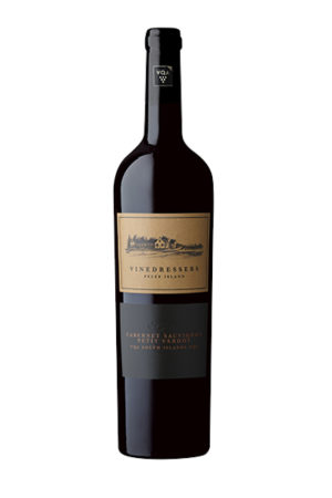 Pelee Island Winery Vinedressers Cabernet Sauvignon Petit Verdot VQA Ontario red wine. Vegan certified and sustainable wine.