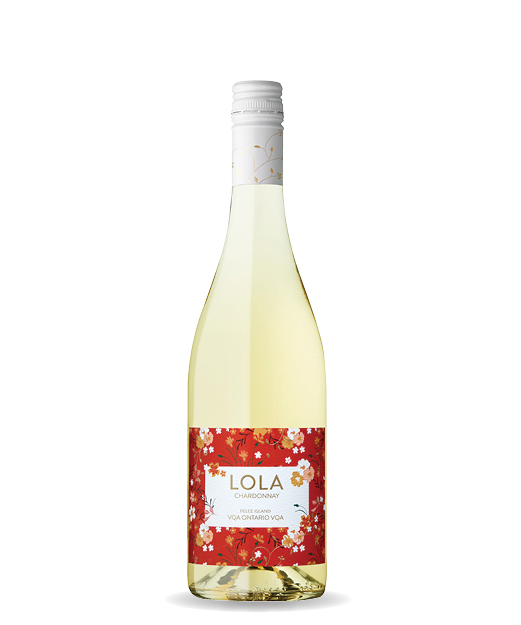 Pelee Island Winery LOLA Chardonnay VQA Ontario white wine that is Ontario Sustainable Wineries certified and Vegecert vegan certified. 