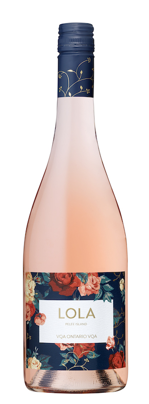 Pelee Island Winery Lola Sparkling Blush Rosé VQA Ontario rosé wine. Ontario Wine Awards Gold Medal Winner. This blush sparkling wine has hints of strawberry and blood orange flavours, serve chilled.