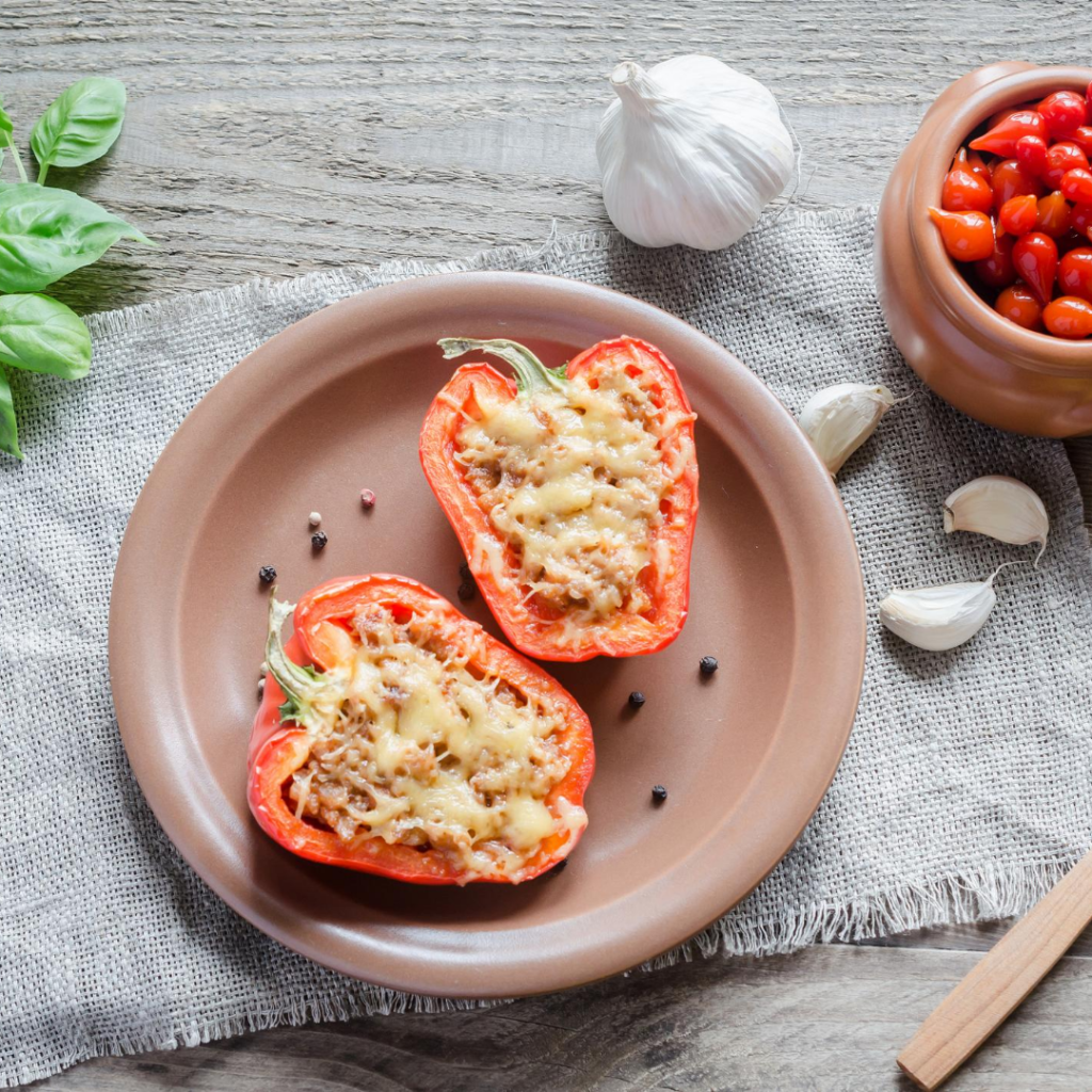 Farm fresh local red peppers make a great summer side dish